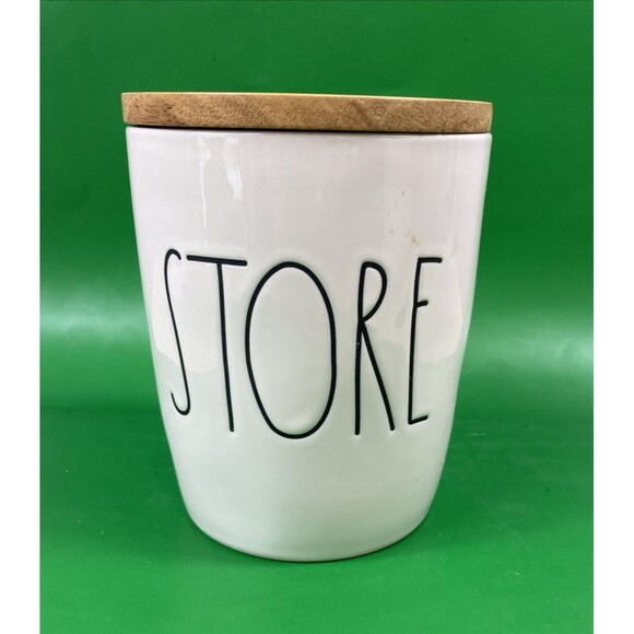 Rae Dunn Artisan Collection STORE Canister with Wooden Lid - Ceramic - Picture 1 of 10